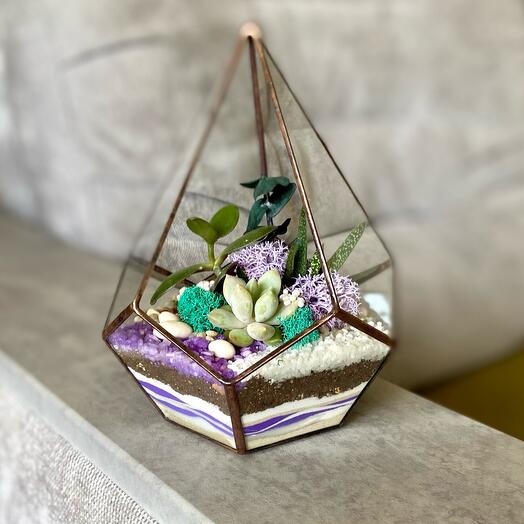 Флорариум «Капля» подарок на день рождения