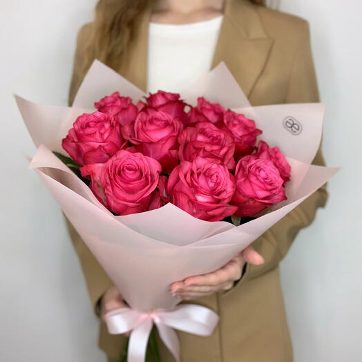 Монобукет из 11 роз "Лола"