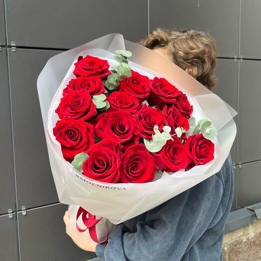 Красные розы Эквадор в букете ♥️