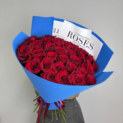 Стильный Букет /  35 красных роз 🌹