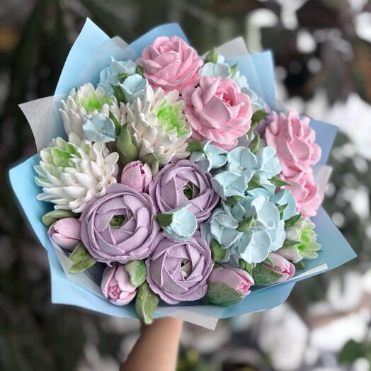 Букет из зефира нежный