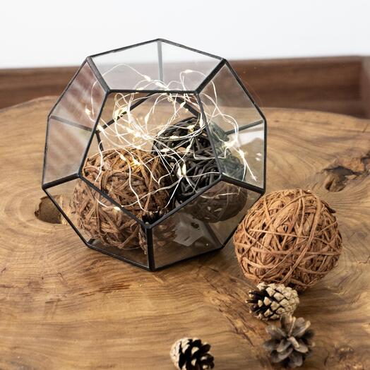 Ваза для флорариума из стекла , колба для растений Додекаэдр