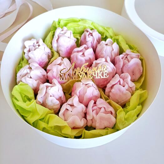 Зефирные цветы в коробке
