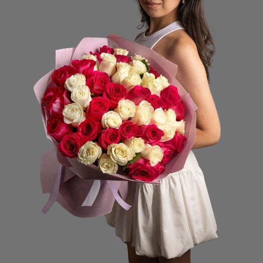 51 роза микс