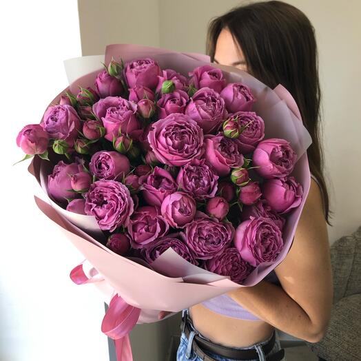 Ramo de rosas de peonía Misty