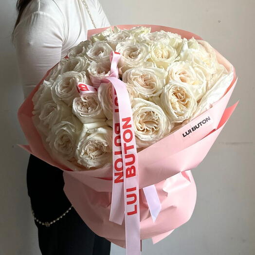 Букет "25 бежевых пионовидных роз O Hara"