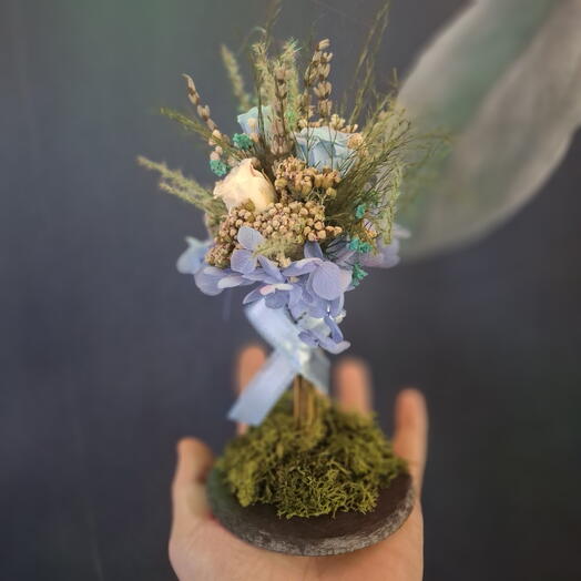 Mini ramo eterno en centro