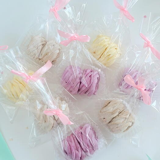 Зефир ассорти вкусов  в индивидуальной упаковке на праздник ( 30 штук)