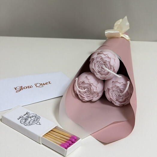 Букет из аромасвечей-пионов