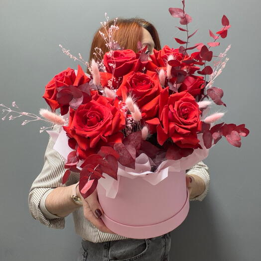 Композиция " Алые розы 🌹 "