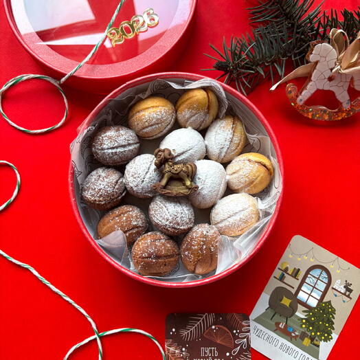 Орешки со сгущёнкой классические и шоколадные + шоко лошадка в подарок на Новый год ребенку, тайному Санте, подруге