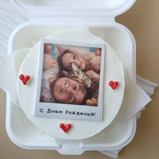 Бенто торт с Вашим фото полароид