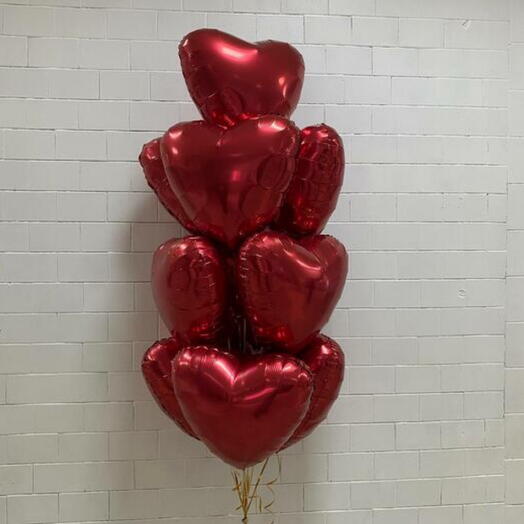 Набор красных Шаров сердцем