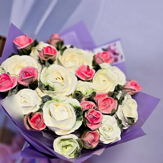 Букет из зефирные розы