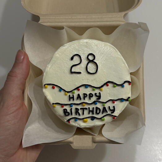 Бенто - торт «Happy Birthday» торт на день рождения, цифра возраста может меняться