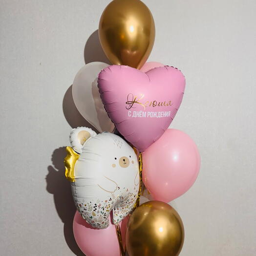 Воздушные шарики в подарок для девушки