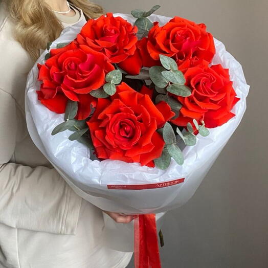 Розы НИНА и эвкалипт 5