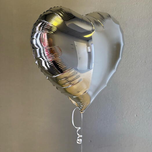 Шар фольгированный серебро