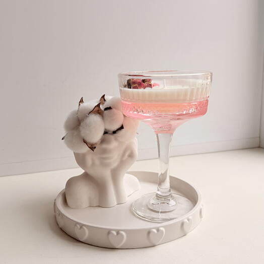 Подарочный набор с вазочкой и хлопком