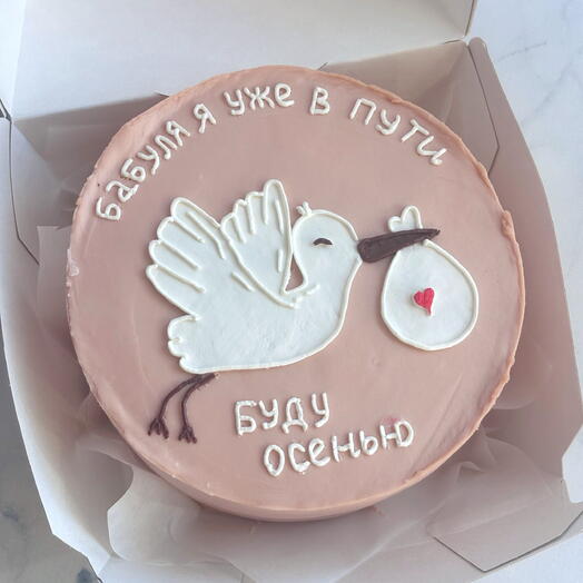 Торт с аистом