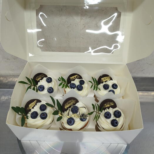 Капкейки черника орео