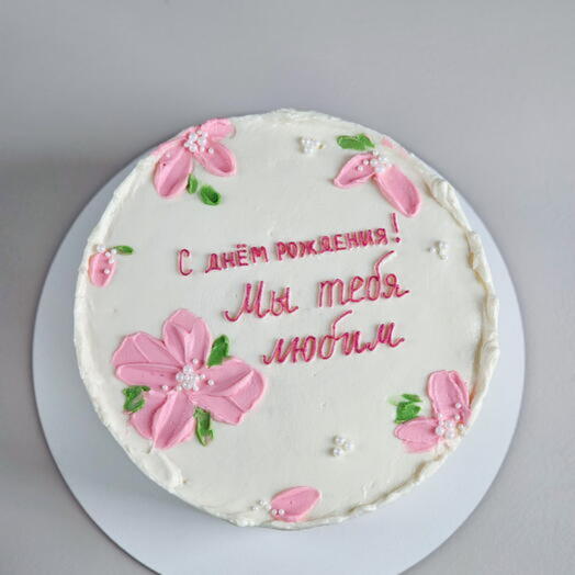 Торт для мамы, женщины,  сестры, тещи. Торт с цветами