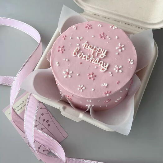 Бенто торт цветочный/день рождения «Happy  birthday