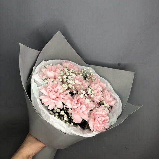 Нежный букет кружевных диантусов с гипсофилой🌸