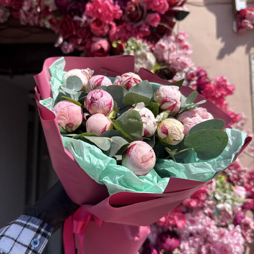 АКЦИЯ🌸букет из мини пионов в колличестве 11 штук