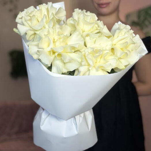 Вау букет из белой Французской розы