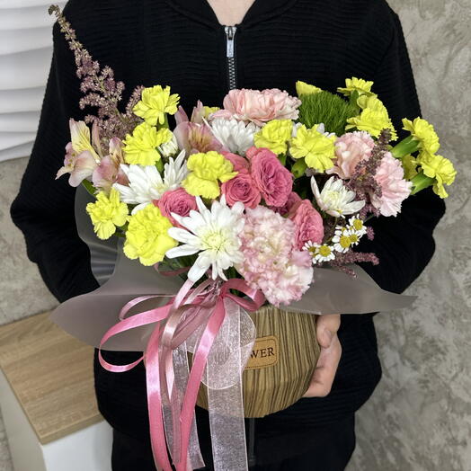Композиция микс в кашпо «Адэль»🌸