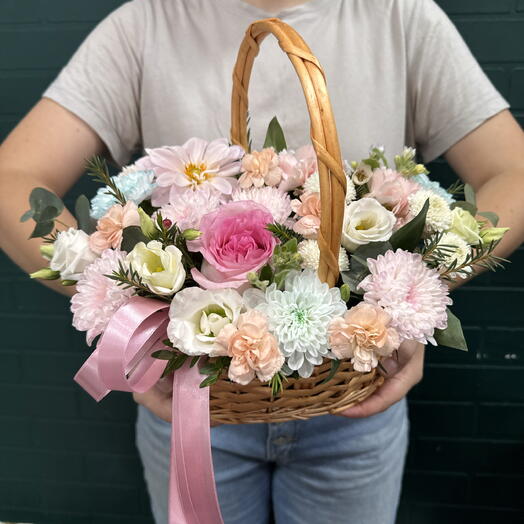 КОРЗИНА ЦВЕТОВ ДЛЯ ОСОБЕННОГО ДНЯ 🎀