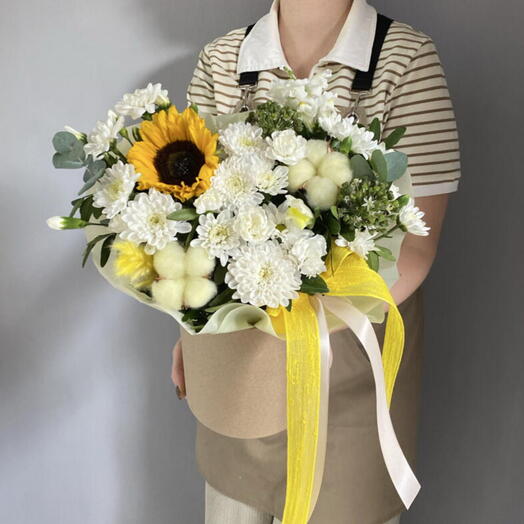 Шляпная коробочка с подсолнухом🌻