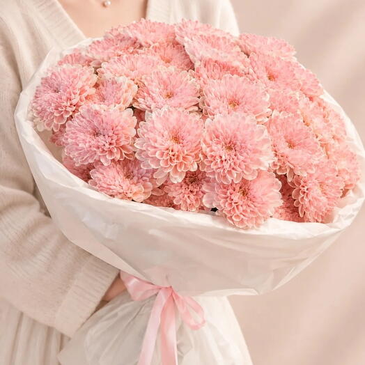 Розовое счастье: 7 кустовых хризантем 🌸💗