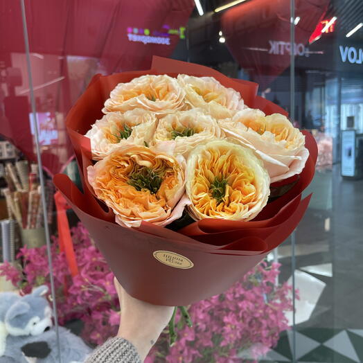 Стойкие пионовидные розы мелон экспрешн🍈