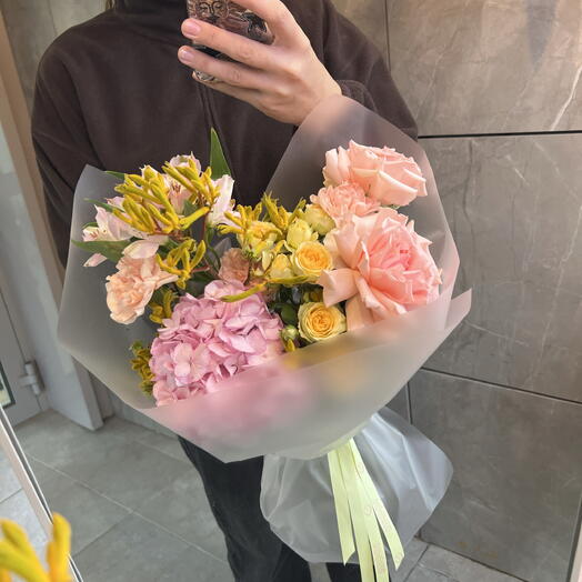 Букет с французскими розами 🤍