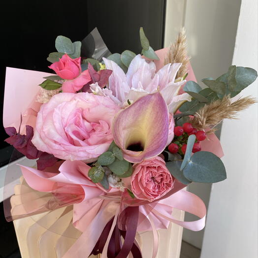 Мини цветочная композиция Pink