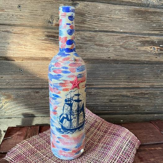 Botella decorativa "conversaciones Marinas"