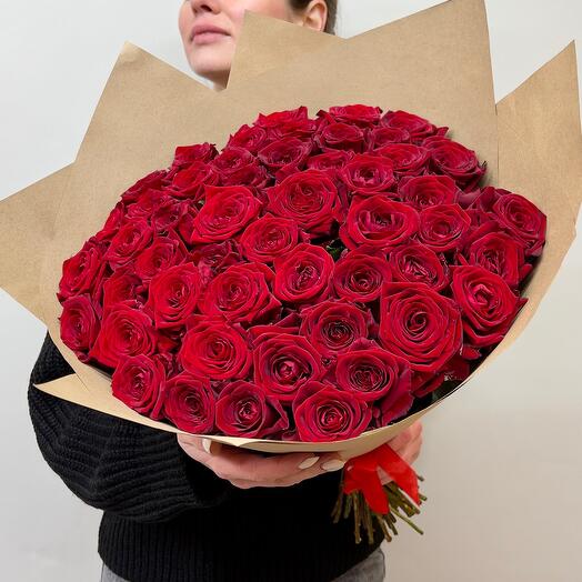 Ramo de rosas rojas elegantes 51 piezas