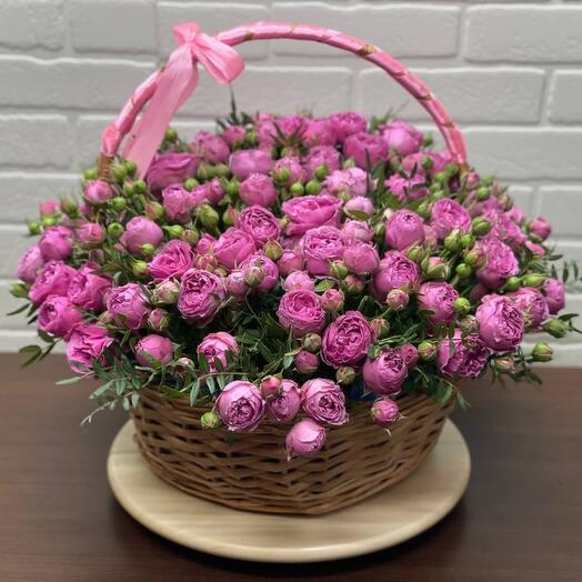 Basket of Misty Bubbles bush roses 💖