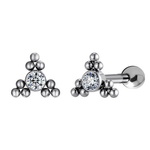 TIT-MBN-001 Пирсинг микроштанга из титана с кристаллами Swarovski