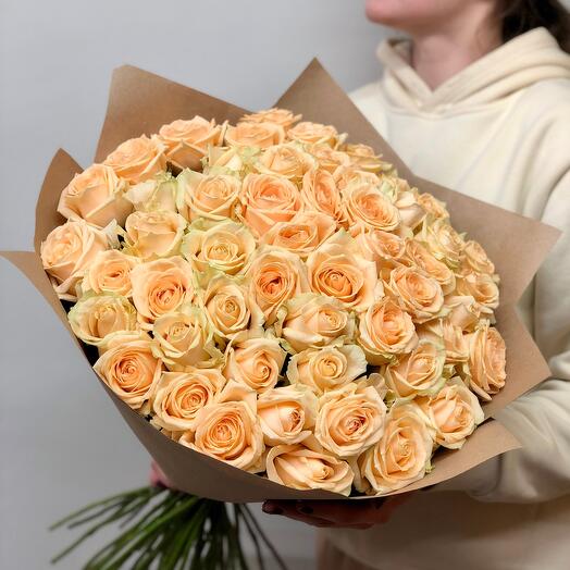 65 cream roses 70cm