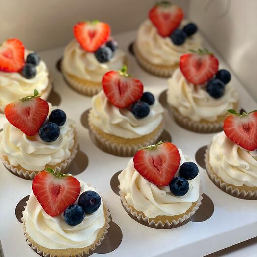 Капкейки ванильные 9 шт