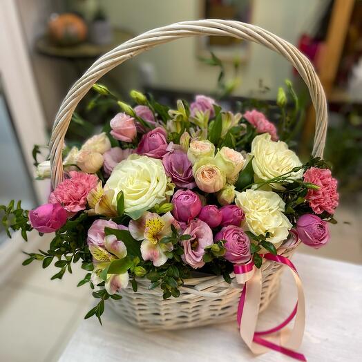 Basket with flowers