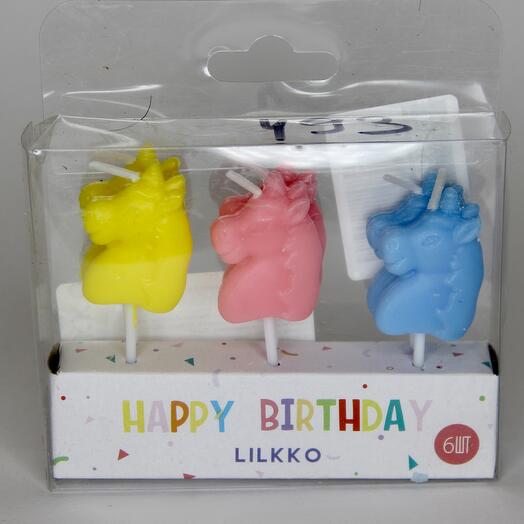 conjunto de velas de unicornio🦄