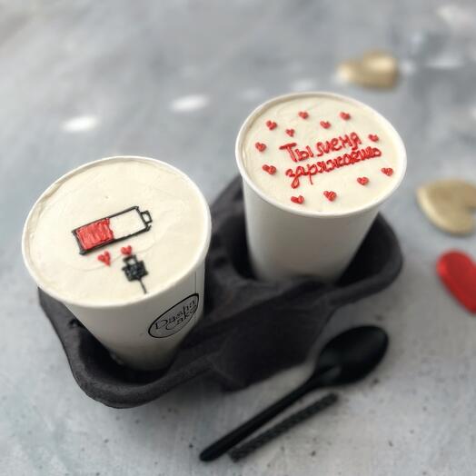 Mini cakes in a cup or Cake to go "For a loved one/-oh"