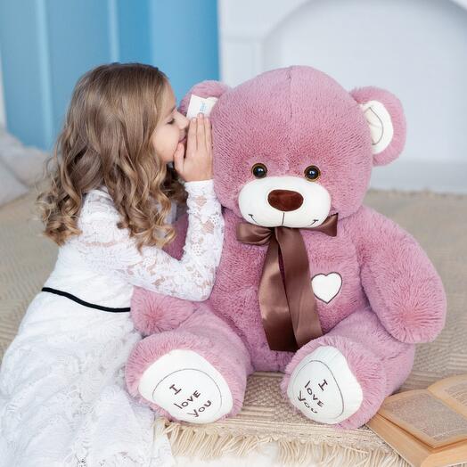 Big teddy bear 110 cm lingonberry Michael