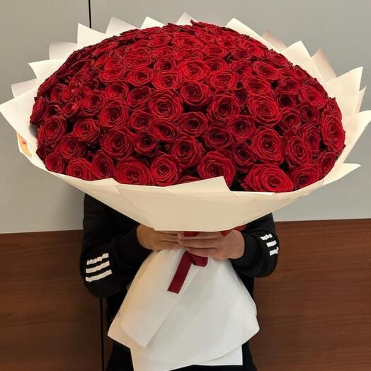 A gorgeous bouquet of 151 roses