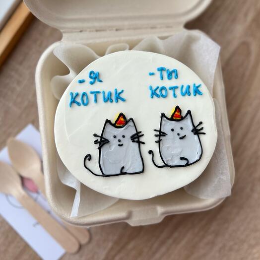 Бенто-торт с котятами 💫