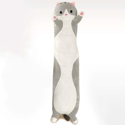 Игрушка мягконабивная (Кот-Батон) 110см, серый цвет (01050005)